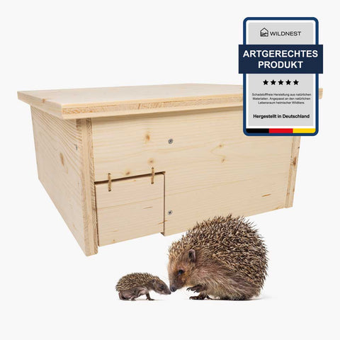 Igelhaus mit Rattenklappe ohne Boden