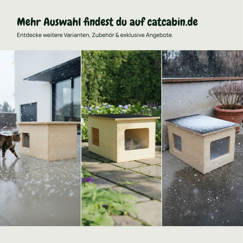 Katzenhaus outdoor wetterfest, Made in Germany für draußen, winterfest