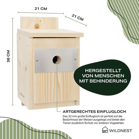 3er Set Nistkasten Rotkehlchen, Meisen & Starenkasen