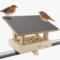 Vogelfutterhaus Balkon mit Halterung für Balkongeländer, Vogelhaus Balkon wetterfest