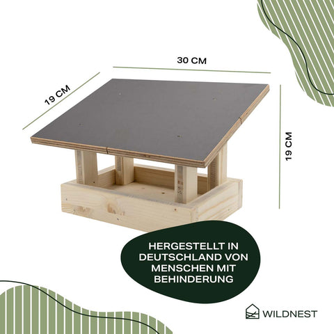 Vogelfutterhaus Balkon mit Halterung für Balkongeländer, Vogelhaus Balkon wetterfest