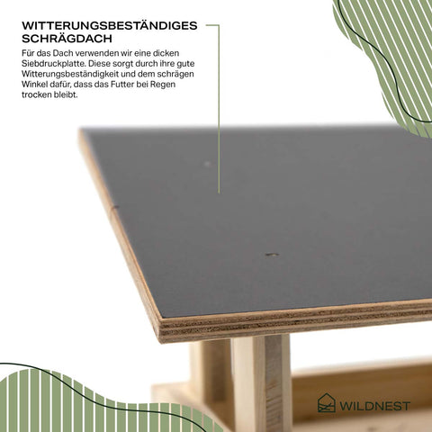 Vogelfutterhaus Balkon mit Halterung für Balkongeländer, Vogelhaus Balkon wetterfest